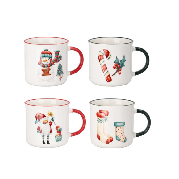 Xmas Porcelain Mugs 300ml 2 Pcs (2 Designs) - Image 7