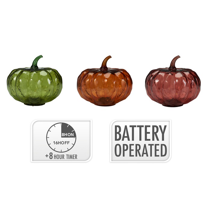 Halloween Pumpkin LED 17cm (3 Colours) - Image 4