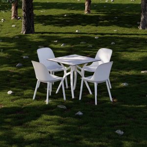 Chair Shell-P Ivory White