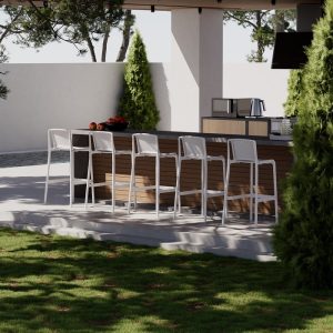 Bar Chair Nes 75cm Ivory White