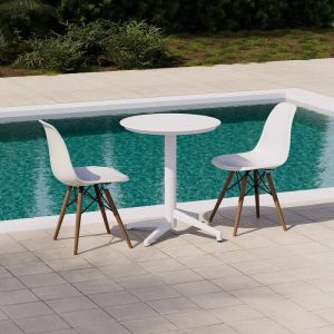 Table Moon Fixed 60cm Ivory White