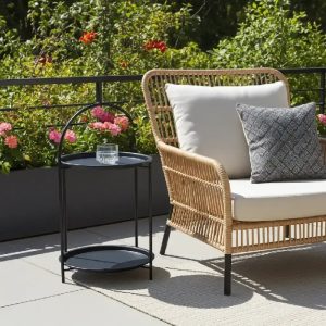 Side Table Metal Black