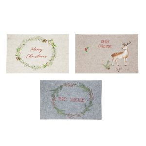 Xmas Felt Placemat 45x35cm (3 Designs)