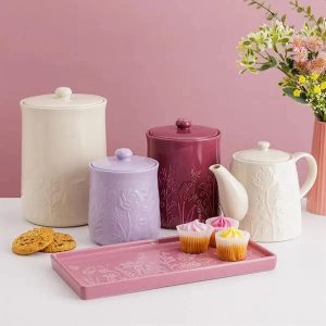 In the Meadow Rectangle Platter 30x15cm Pink