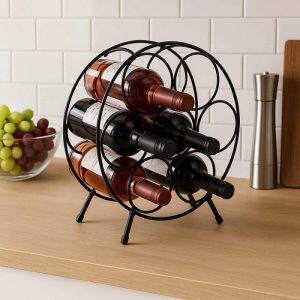 Metal WineRack for 7 Bottles