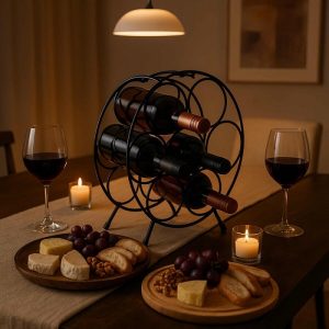 Metal WineRack for 7 Bottles