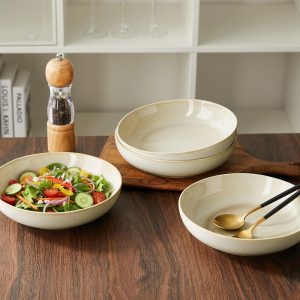 Tiffany Deep Plate 23cm Set 4 Pcs Sand