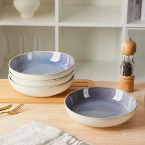 Tiffany Deep Plate 23cm Set 4 Pcs Blue