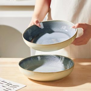 Tiffany Deep Plate 23cm Set 4 Pcs Blue