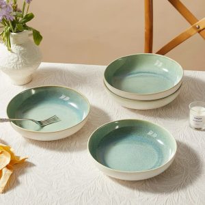 Tiffany Deep Plate 23cm Set 4 Pcs Green