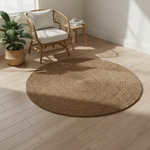 Round Tressed Rug 80cm