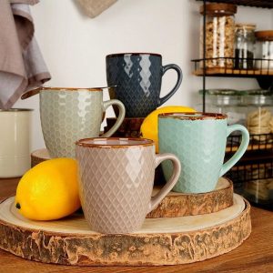 Mug 300ml Stoneware Set 4 Pcs