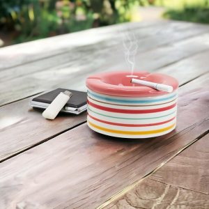 Colourful Ceramic Ashtray 12cm (4 Colours)