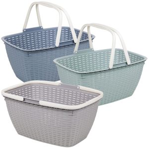 Rattan Shopping Basket 23 Lt (3 Colours)