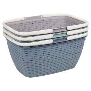 Rattan Shopping Basket 23 Lt (3 Colours)