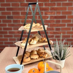 Food Stand 3 Tier Bamboo