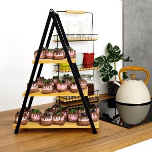 Food Stand 3 Tier Bamboo