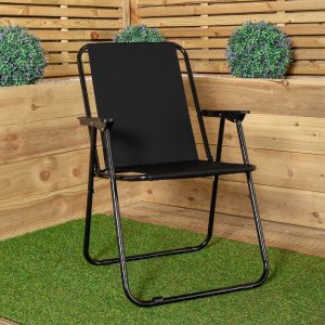 Foldable Chair 57x48x42cm Black