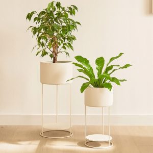 Free Standing Flower Pots White Large