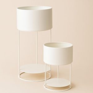 Free Standing Flower Pots White Large