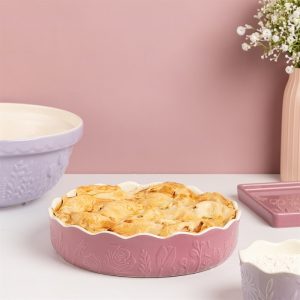 In the Meadow Pink Pie Dish 23cm