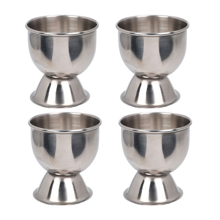 Stainless Steel Egg Cup Set 4 Pcs - Image 4