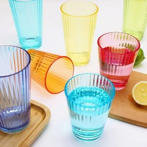 Coloured Drinking Glass 300ml (6 Colours)