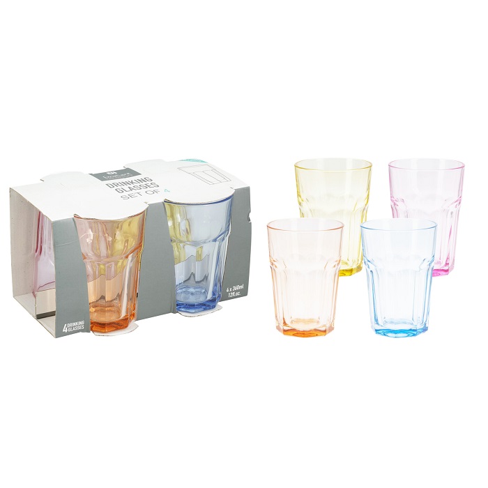 Coloured Drinking Glass 300ml (6 Colours) - Image 3