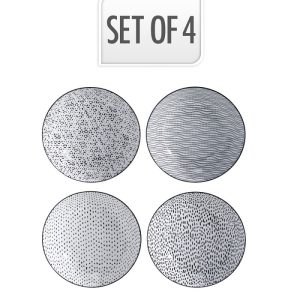 Stencil Deep Plate Set 4 Pcs Black