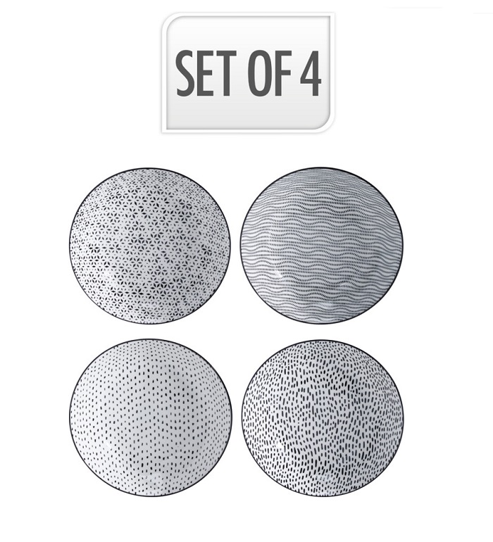 Stencil Deep Plate Set 4 Pcs Black - Image 2