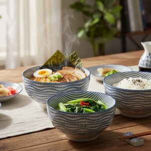 Stencil Bowl 13.50cm Set 4 Pcs Blue