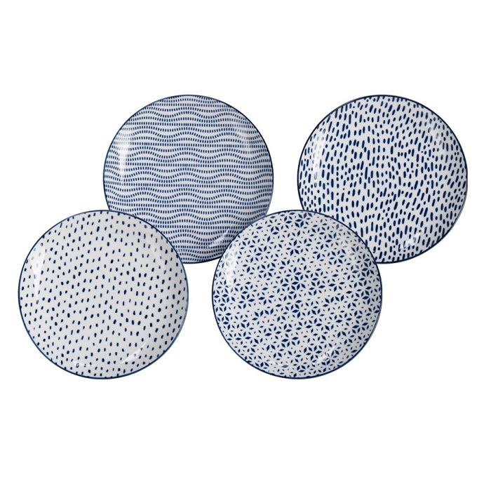 Stencil Dessert Plate 16cm Set 4 Pcs Blue - Image 2