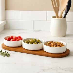 White Serving Set 4 Pcs
