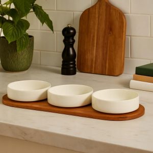 White Serving Set 4 Pcs