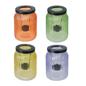 Glass Lantern 11x15cm (4 Colours)