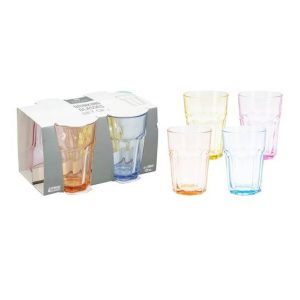 Coloured Drinking Glass 300ml (6 Colours)