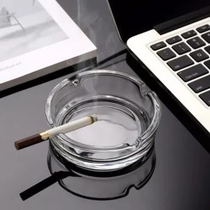 Stackable Clear Glass Ashtray 10cm