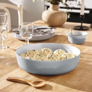 Wavy Round Baking Dish 22cm Grey