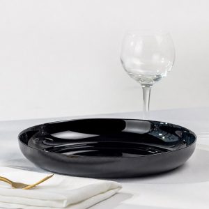 Friends Time Coupe Plate 25cm Black