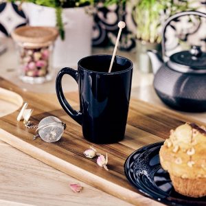 New Morning Glass Black Mug 320ml