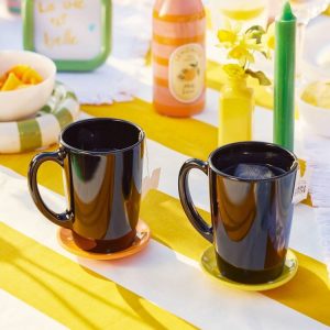 New Morning Glass Black Mug 320ml