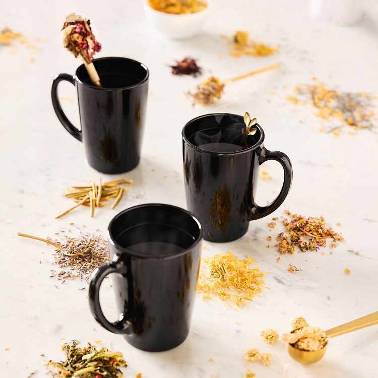 New Morning Glass Black Mug 320ml - Image 3