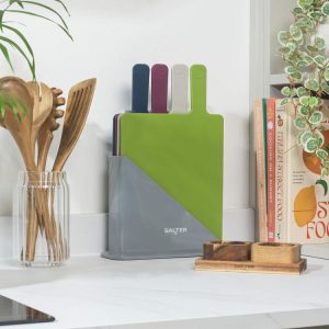 Salter 4 Pcs Plastic Chopping Board Set