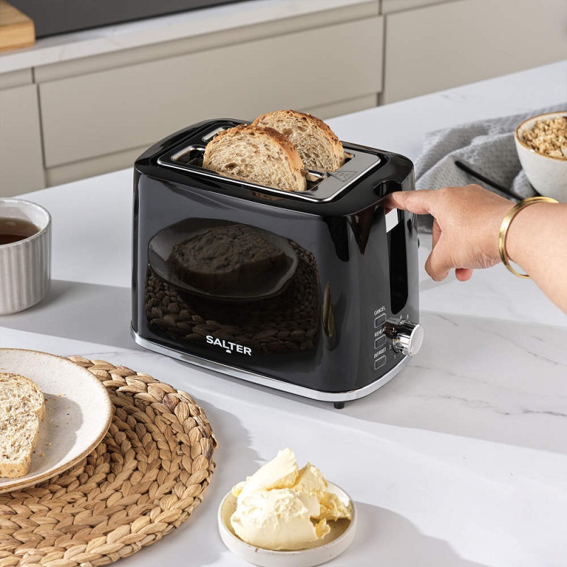 Salter Deco 2 Slice Toaster Black - Image 2