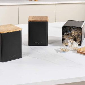 Salter Toronto 3 Pcs Canister Set Black