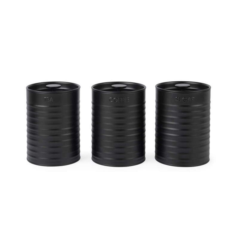 Russel Hobbs Ribbed 3 Pcs Canister Set Black - Image 5