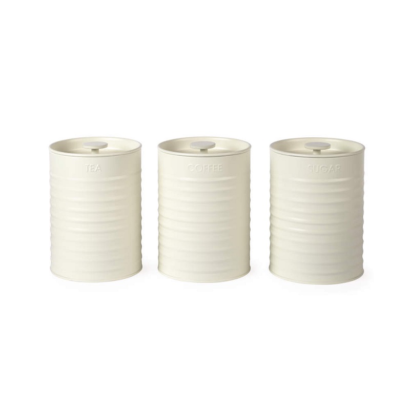 Russel Hobbs Ribbed 3 Pcs Canister Set Cream - Image 5
