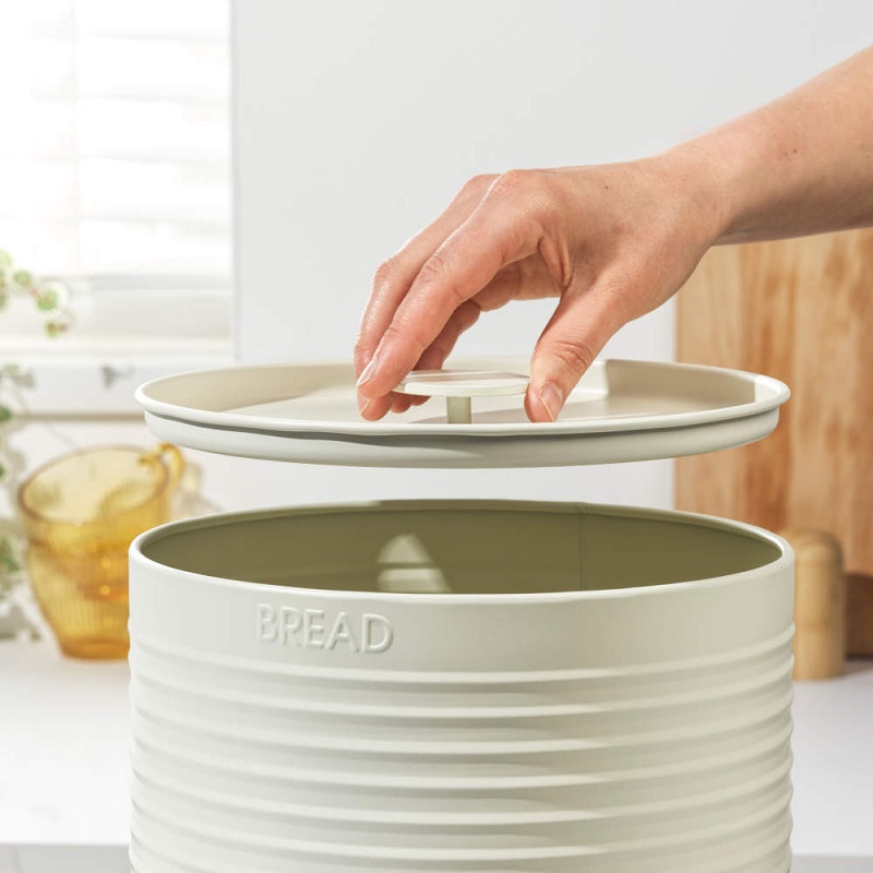 Russel Hobbs Ribbed Bread Bin Cream - Image 4