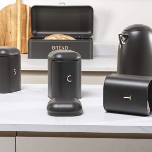 Salter Pebble T/C/S Canister Set Charcoal
