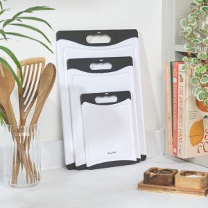 Salter 3 Pcs Plastic Chopping Board Set